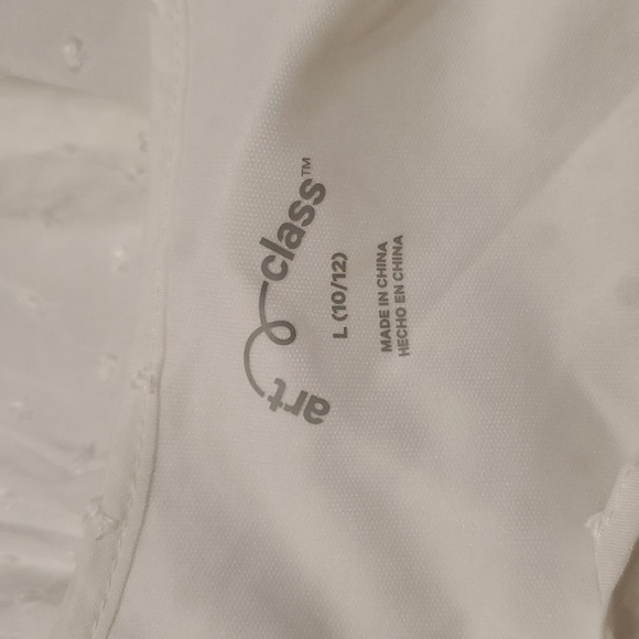 NWT Art Class Girls Eyelet White Dress L 10/12 - Picture 5 of 8